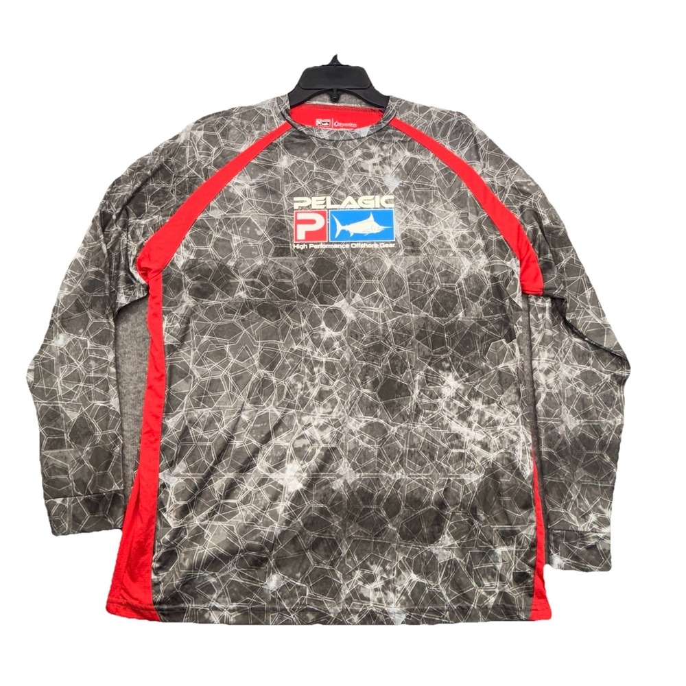 Pelagic High Performance Offshore Gear Tee Shirt Mens XL VaporTek Long Sleeve